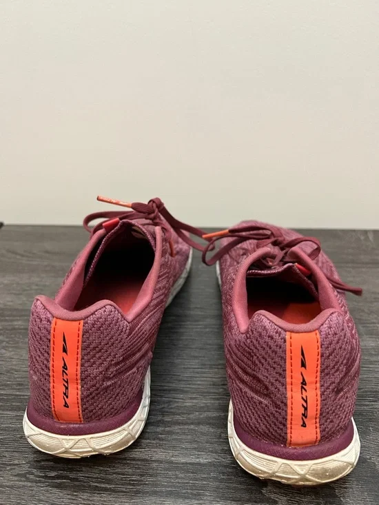 Altra Maroon Knit Running Sneakers with Orange Inner - Picture 3 of 6